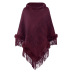 fur collar printing tassel hem shawl nihaostyles clothing wholesale NSMMY90327