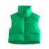 solid color loose sleeveless stand collar cotton vest jacket nihaostyles wholesale clothing NSAM90439