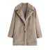 autumn and winter faux fur lapel coat nihaostyles wholesale clothing NSAM90449