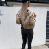 solid color long-sleeved zipper quilted short cotton jacket nihaostyles wholesale clothing NSJC90565