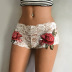 Flower Embroidery Lace Trim Hollow Sexy Panties NSMDS90933