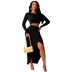Long Sleeve Fit 2-Piece Dress Set NSQMD91043