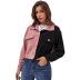 Color-Block Corduroy Shirt Jacket NSAL91165
