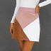 Contrast Color Stitching A-Line Skirt NSAL91168