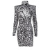 autumn long-sleeved high neck leopard print slim dress nihaostyles wholesale clothing NSHTL91261
