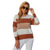 striped loose sweater nihaostyles wholesale clothes NSJM91295