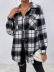 Plaid Loose Long Sleeve Woolen Jacket nihaostyles wholesale clothes NSJM91311