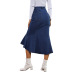 Irregular Fishtail Denim Skirt nihaostyles wholesale clothes NSJM91328