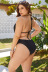 plus size side waist hollow backless sling one-piece swimsuit nihaostyles clothing wholesale NSLM91336