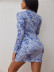 print folds sexy zipper slim dress nihaostyles wholesale clothes NSXYA91480