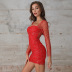 square neck sequins spinning sleeve dress nihaostyles clothing wholesale NSWX91585