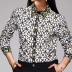 Spring long-sleeved lapel Printed blouse nihaostyles wholesale clothing NSXIA93491