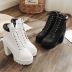 autumn thick heel strap short high-heeled Martin boots nihaostyles wholesale clothing NSSO91599