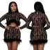 sequins plush long-sleeved two-piece set nihaostyles wholesale clothes NSCYF91658