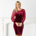 velvet mesh plus size dress nihaostyles wholesale clothes NSCYF91667