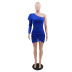 strapless slim bright silk folds dress nihaostyles wholesale clothes NSCYF91670