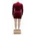 soft velvet hollow lace-up plus size dress nihaostyles wholesale clothes NSCYF91671