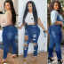hole slim jeans nihaostyles wholesale clothes NSWL91702