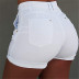plus size tight lace-up denim shorts nihaostyles wholesale clothes NSWL91705