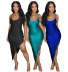 solid color split suspender dress nihaostyles wholesale clothing NSALI91971