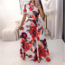 sexy short-sleeved hollow floral print dress nihaostyles wholesale clothing NSBMF91986