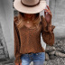 autumn long-sleeved V-neck print top nihaostyles wholesale clothing NSKA92213