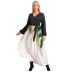 V-neck lace up printing retro plus size dress nihaostyles clothing wholesale NSWCJ92382