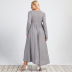 solid color plus size A-line dress nihaostyles clothing wholesale NSWCJ92387