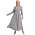 solid color plus size A-line dress nihaostyles clothing wholesale NSWCJ92387