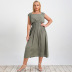 plus size big swing round neck a-line dress set nihaostyles clothing wholesale NSWCJ92414