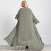 plus size big swing round neck a-line dress set nihaostyles clothing wholesale NSWCJ92414