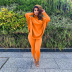 winter solid color bat long sleeve two-piece set nihaostyles wholesale clothes NSQYT92444