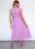 V-neck Ruffled Printed Dress nihaostyles wholesale clothes NSHM92769