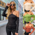 sexy strapless long-sleeved slim top nihaostyles wholesale clothes NSGYX92842