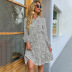 Leopard print waist long-sleeved dress nihaostyles wholesale clothes NSGYX92845