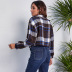 autumn long-sleeved plaid short woolen jacket nihaostyles wholesale clothing NSGBS93021