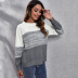 autumn long-sleeved round neck gradient color matching knitted sweater nihaostyles wholesale clothing NSGBS93038