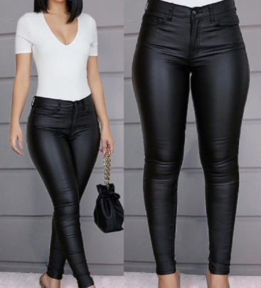 PU Leather Tight Trousers Nihaostyles Wholesale Clothes NSLGY92985