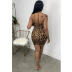 sexy tight-fitting leopard print suspender dress nihaostyles wholesale clothes NSZH93523
