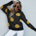 Long-Sleeved Round Neck Smiley Jacquard Knitted Sweater NSDMB93859