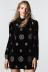 winter long-sleeved stand collar embroidered velvet slim dress nihaostyles wholesale clothing NSAM94238