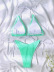 Solid Color Green Snake Cloth Bikini NSFPP94487