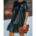 Loose Patent Leather Short-Sleeved Dress NSHPH94515