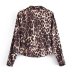 long-sleeved lapel leopard pleated blouse nihaostyles wholesale clothing NSAM87899