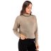 long-sleeved solid color knitted turtleneck sweater nihaostyles wholesale clothing NSJR88112