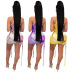 Slim Tie-Dye Color Sleeveless Ribbon Dress NSTRS94576