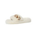 Gold Chain Flat-Bottomed Cotton Slippers NSCSX94861