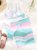 falda de bikini a rayas diagonales traje de baño de tres piezas nihaostyles ropa al por mayor NSFPP95014