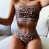 leopard tube top webbing high waist swimwear nihaostyles clothing wholesale NSFPP95016
