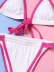 Solid Color Edging Lace Strap Bikini NSFPP95022